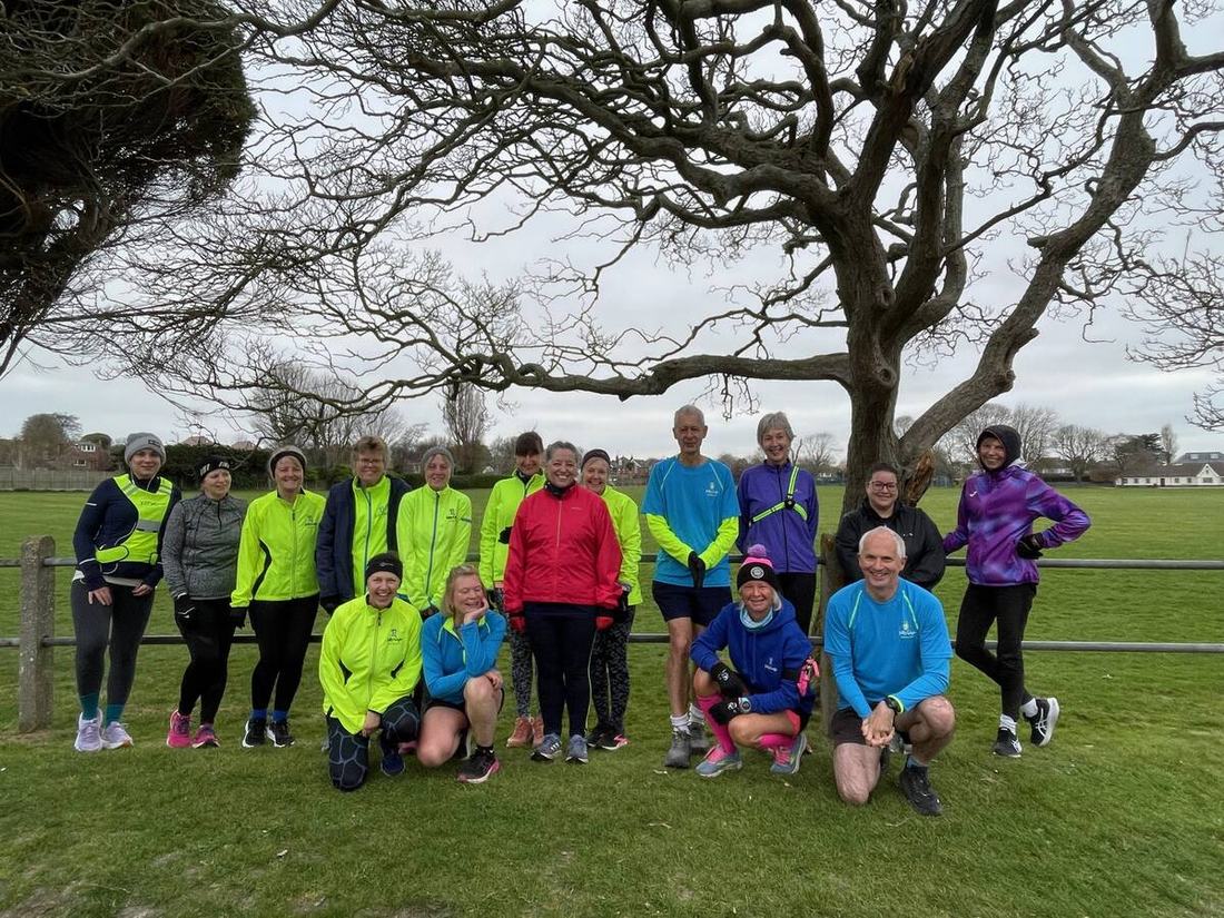 Jelly Legs members on a winter group run